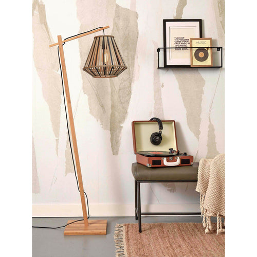 GOOD&MOJO vloerlamp Merapi - bruin - Ø30cm - vtwonen shop