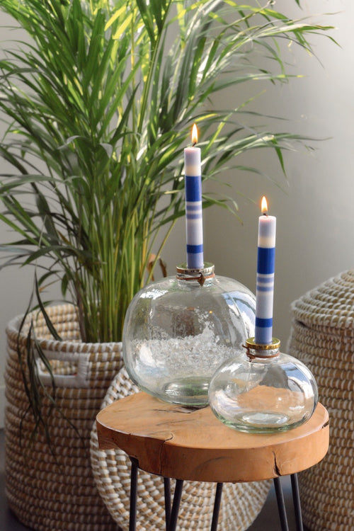 Return to Sender Dinerkaarsen 17 cm Blauw - Set van 6