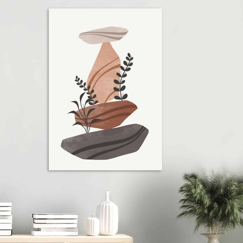 Artfulprints  Boho – Rock balance   poster A4 21x29.7 cm - vtwonen shop