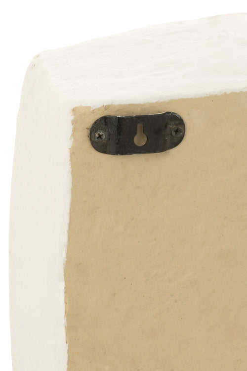 J-Line wandrek Flint - papier maché - wit - small - vtwonen shop