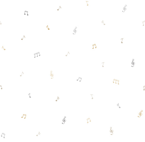 Sanders & Sanders behang muzieknoten wit en meerkleurig - 53 cm x 10 m - 640444 - vtwonen shop