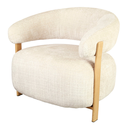 DÉJA Living Fauteuil Kalmar - Beige/Naturel Stof - 76x71x70cm - vtwonen shop