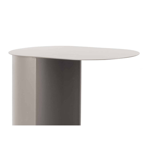 Leitmotiv bijzettafel Riqueza Oval - grijs - 30x45x48cm