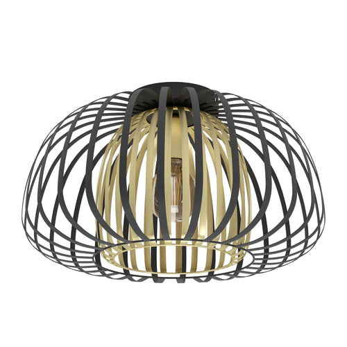 EGLO plafondlamp Encinitos - e27 - ø 45 cm - zwart/goud - vtwonen shop