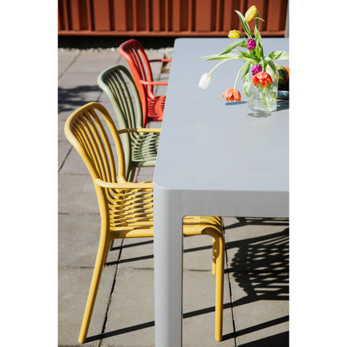 Housecraft Living Mante Tuinstoelen Armleuning Kunststof Terra/ Rood - Set van 4 - vtwonen shop