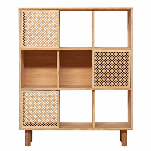 Naan Furniture Boekenkast Mica - Gelakt massief grenen - Natuurlijk - 98 cm - vtwonen shop