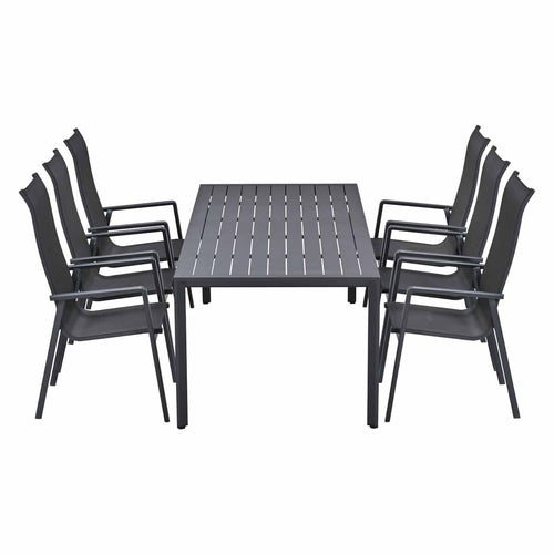 Garden Impressions Tuinset Siena 7-delig - Kasper tuintafel 220x93 cm