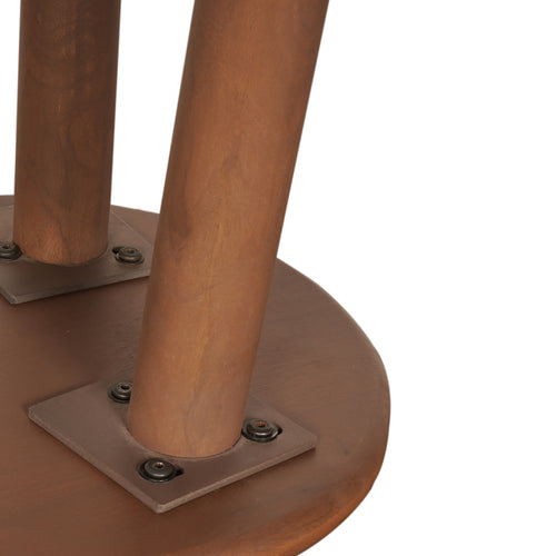 StarFurn Salontafel Enzo - Rond Bruin Hout - 37x37x41cm - vtwonen shop