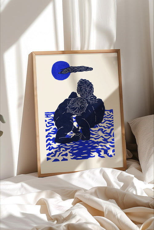 Maliv  - Blue Moon II - PSTR studio Kunst Poster - vtwonen shop