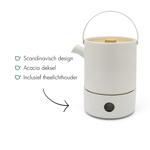 Bredemeijer - Theeset Umea 1,2L met warmer wit