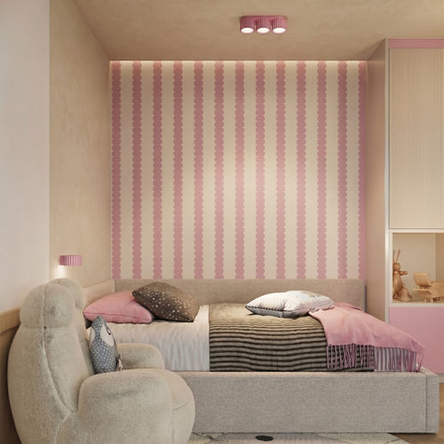 Sollux Lighting Plafondlamp AURA 3 roze Gx53 - 32,5x10x8cm