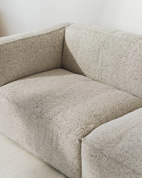 noo.ma Lobi Ottoman - Clay Grey Mélange, 102 x 72 x 44 cm