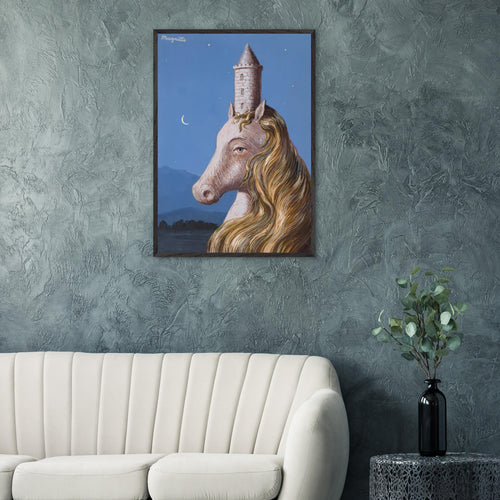 Artfulprints Poster René Magritte - Le coeur du monde   - A4 21x29.7 cm - Blauw