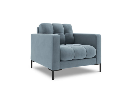 Cosmopolitan Design Fauteuil Bali flueel, lichtblauw - 96x87x75cm