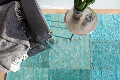 Vintage vloerkleed 8015 Azur - Blauw - 200 x 280 cm