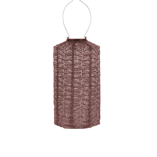 Lumiz solar lampion folia cylinder - 18 cm - plum