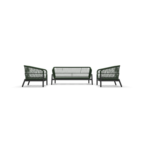 Lesli Living loungebank Zavi - groen - 163,5x83x72,5cm
