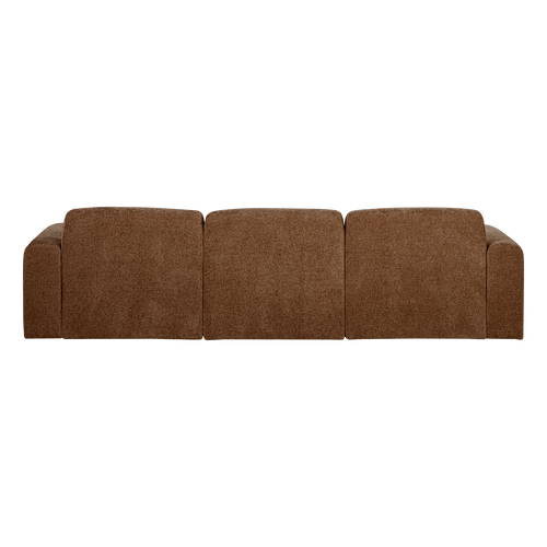 WOOOD 3-zits bank slub Umina - Chenille - Lichtbruin
