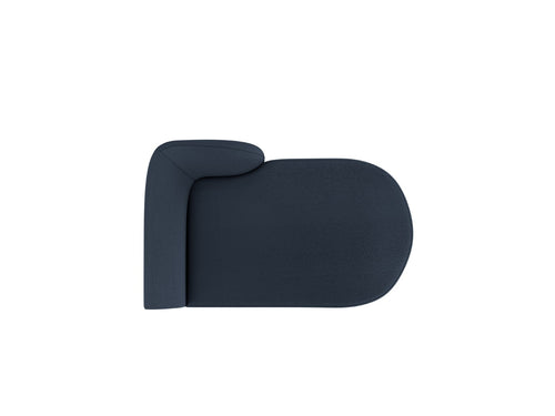 Micadoni - Rechter chaise longue "Miley" 2 zitplaatsen, boucle donkerblauw - 156x90x70cm