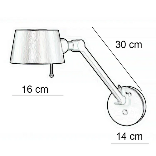 Freelight wandlamp Sovrano - 1 lichts - 61  x 30   cm - wit