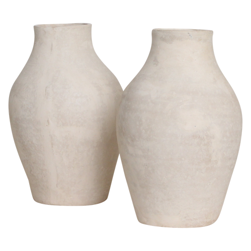 Raw Materials vaas - Chalk Sayala - créme - 20x20x33 cm - vtwonen shop