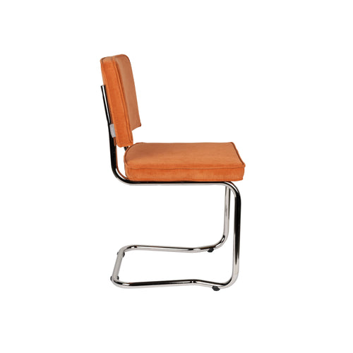Zuiver Ridge Kink Rib Eetkamerstoelen  Oranje - Set van 2