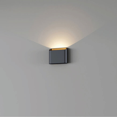 Artdelight Wandlamp Diaz 1L - Zwart/Mat Goud