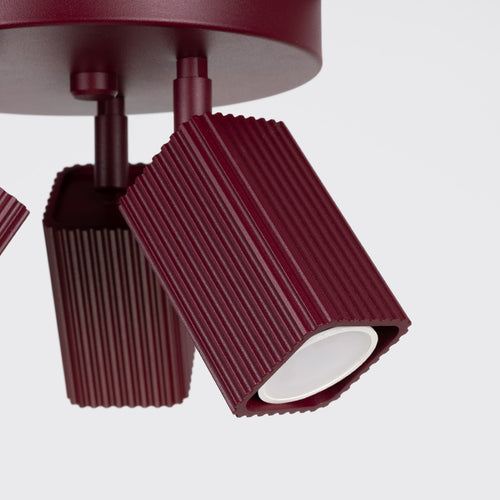 Sollux Lighting Plafondlamp RAYO 3P bordeaux - 20x20x18cm