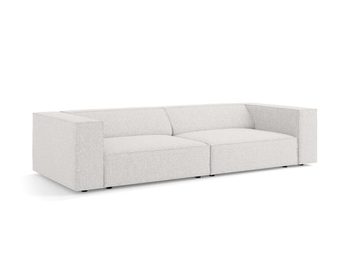 Cosmopolitan Design Bank Arendal 4-zits, chenille, lichtgrijs - 102x244x70cm
