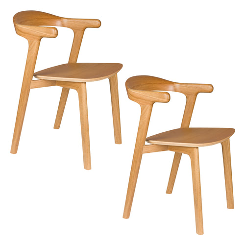 Zuiver Northwood Eetkamerstoelen Hout Naturel - Set van 2 - vtwonen shop