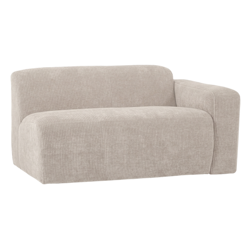 WOOOD 1,5-zits bank arm rechts Mojo Base - Rib - Ecru - 74x145x97