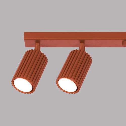 Sollux Lighting Plafondlamp KARBON 6L rood oker - 117x6,5x16,5cm