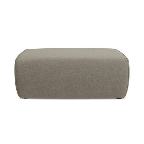 LaMiaSofa Poef Perugia - textuurstof - donkerbeige - 102x62x40