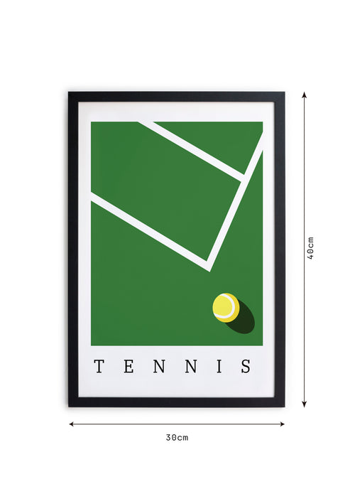 Zwarte lijst met kader 40x30 tennis - vtwonen shop