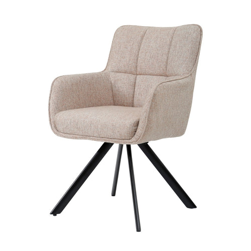 Livingfurn eetkamerstoel Tori Salmon - roze - set van 2 - vtwonen shop