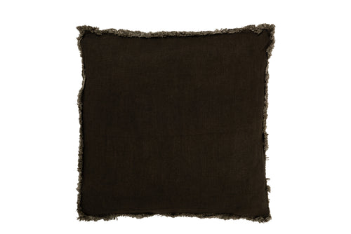 J-Line kussen Franje Vierkant - katoen - groen - vtwonen shop