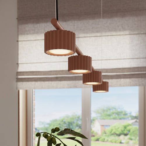 Sollux Lighting Kroonluchter AURA 4 mokka Gx53 - 122x10x208cm