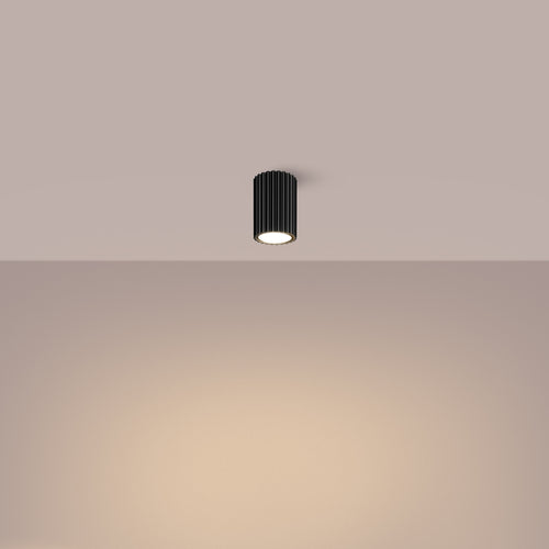 Sollux Lighting Plafondlamp KARBON 10 zwart - 6,5x6,5x10cm