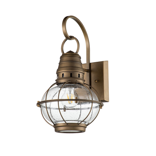 Elstead Kichler Bridgepoint Outdoor Wandlantaarn Natuurlijk Messing, IP44