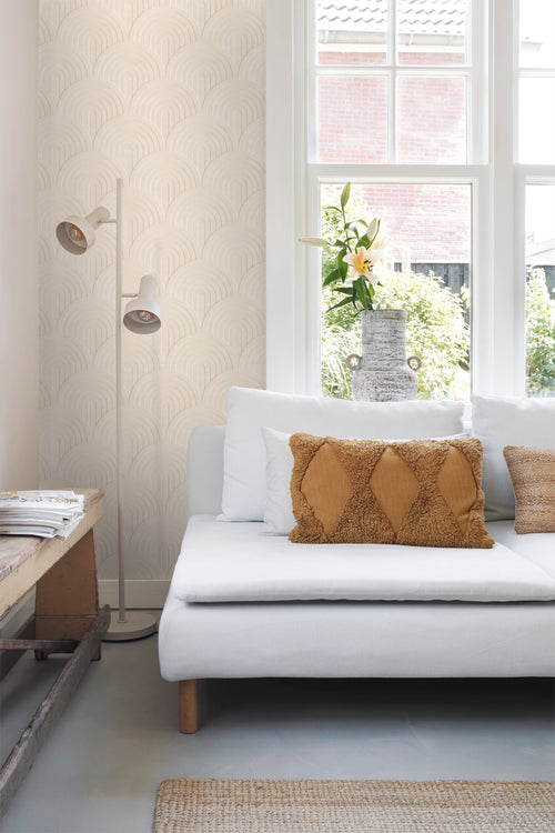 ESTAhome behang 3D-motief lichtbeige - 50 x 900 cm - 131106