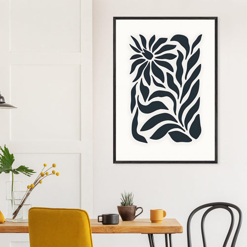 Artfulprints Poster Matisse - Flowers in silence   - 50x70 cm - Zwart / Wit