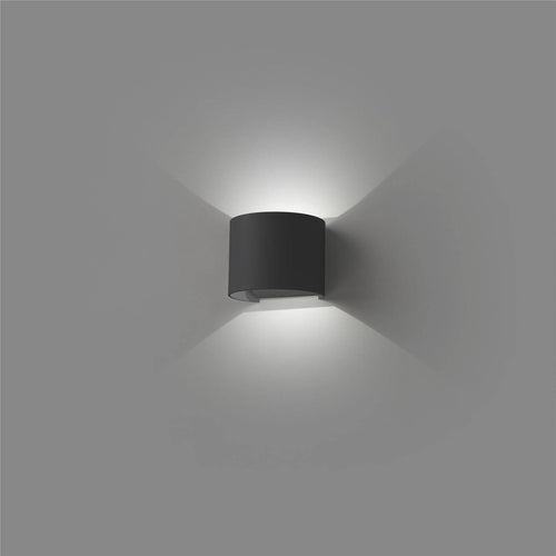 Faro Sunset - LED Wandlamp Buiten Donkergrijs IP54