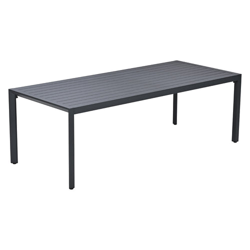 Garden Impressions Kasper tuinset 7-delig - tuintafel 220x93 cm donker grijs