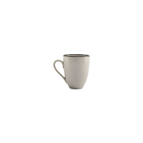 Ona - Beker 35cl wit/zwart Gravel - Set van 12