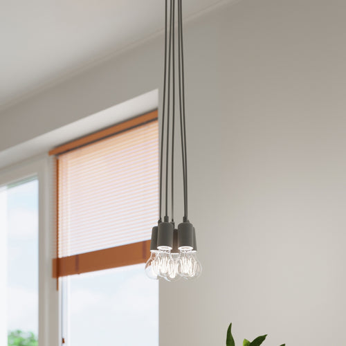 Sollux Lighting Hanglamp DIEGO 5 grijs - 25x25x90cm