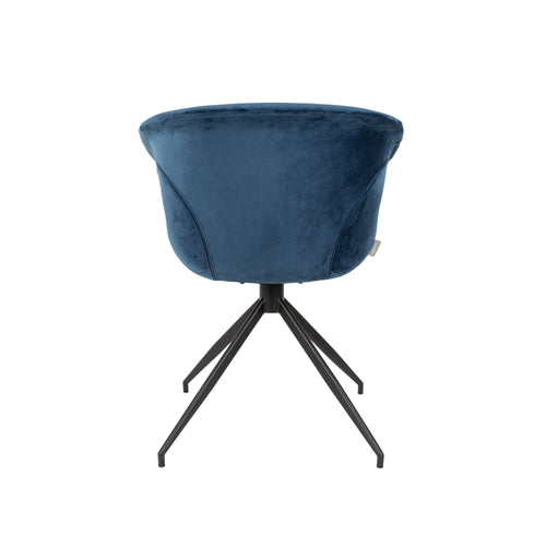 Zuiver Mia Eetkamerstoelen armleuning Blauw  - Set van 2