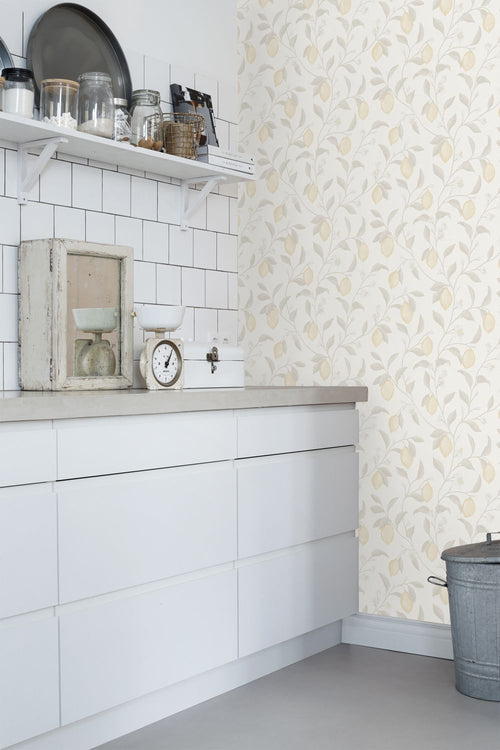 Sanders & Sanders behang fruit beige - 53 cm x 10 m - 641015