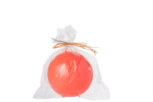 J-Line kaars Bol - fluo rood - 30U
