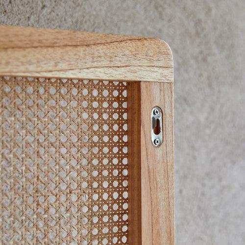 Tikamoon Hoofdbord van gevlochten rotan 180 cm - Naturel - vtwonen shop