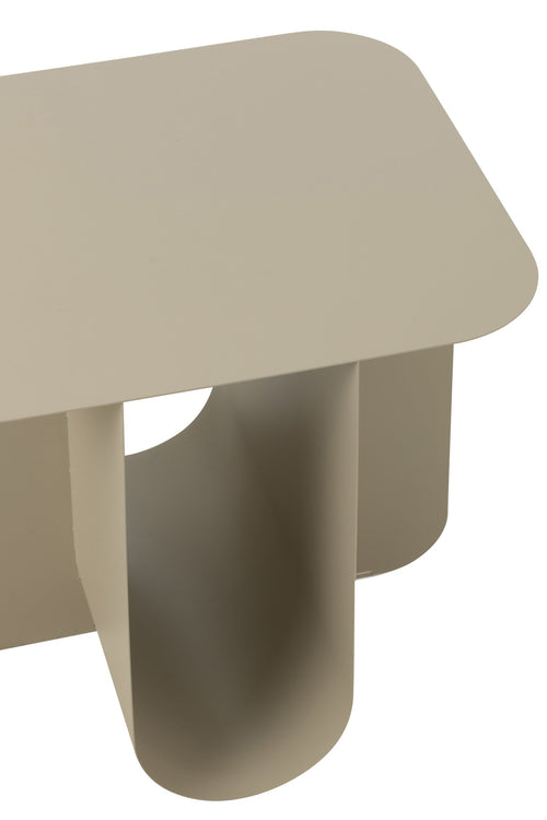 J-Line bijzettafel Vierkant - metaal - beige